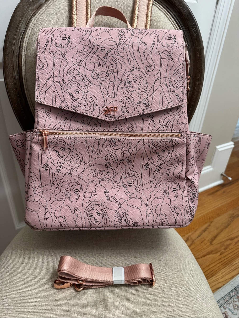 Freshly Picked Classic Diaper bag in Princess Party print.